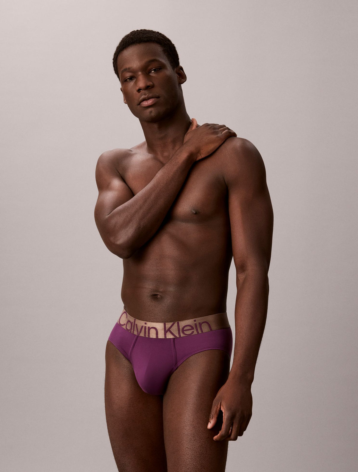 Calvin Klein Brushed Microfiber Stretch Bronze Hip Brief