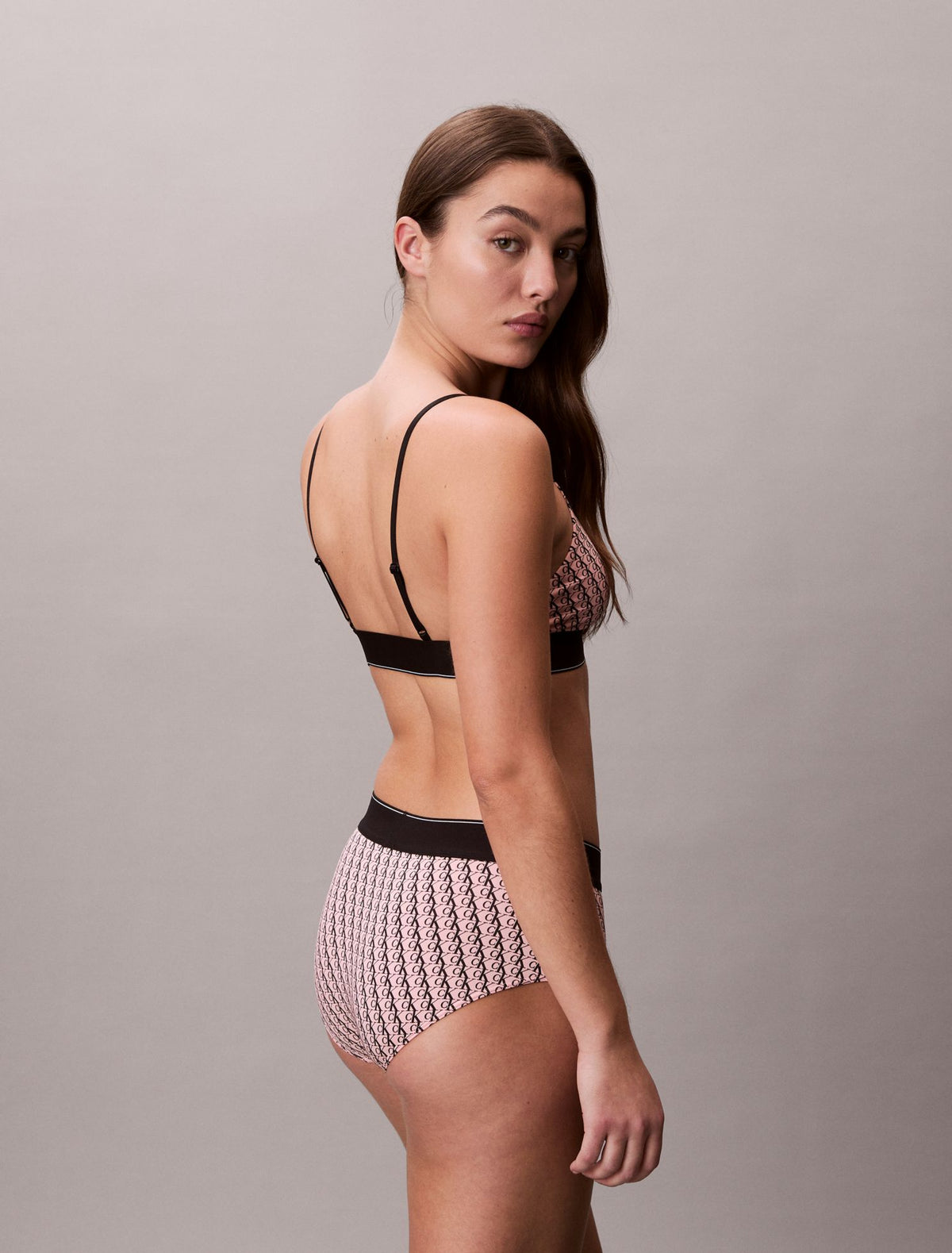 Calvin Klein Graphic Monogram Microfiber Stretch Unlined Bralette