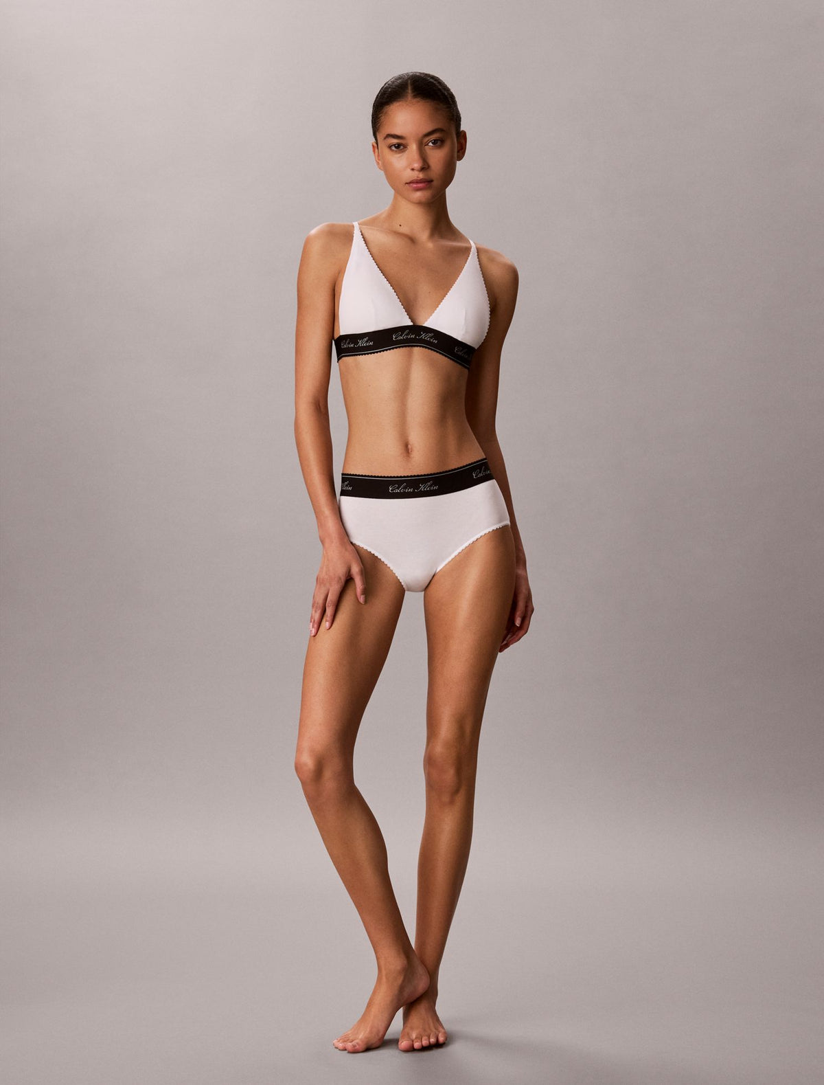 Calvin Klein Icon Cotton Modal Script Triangle Bra