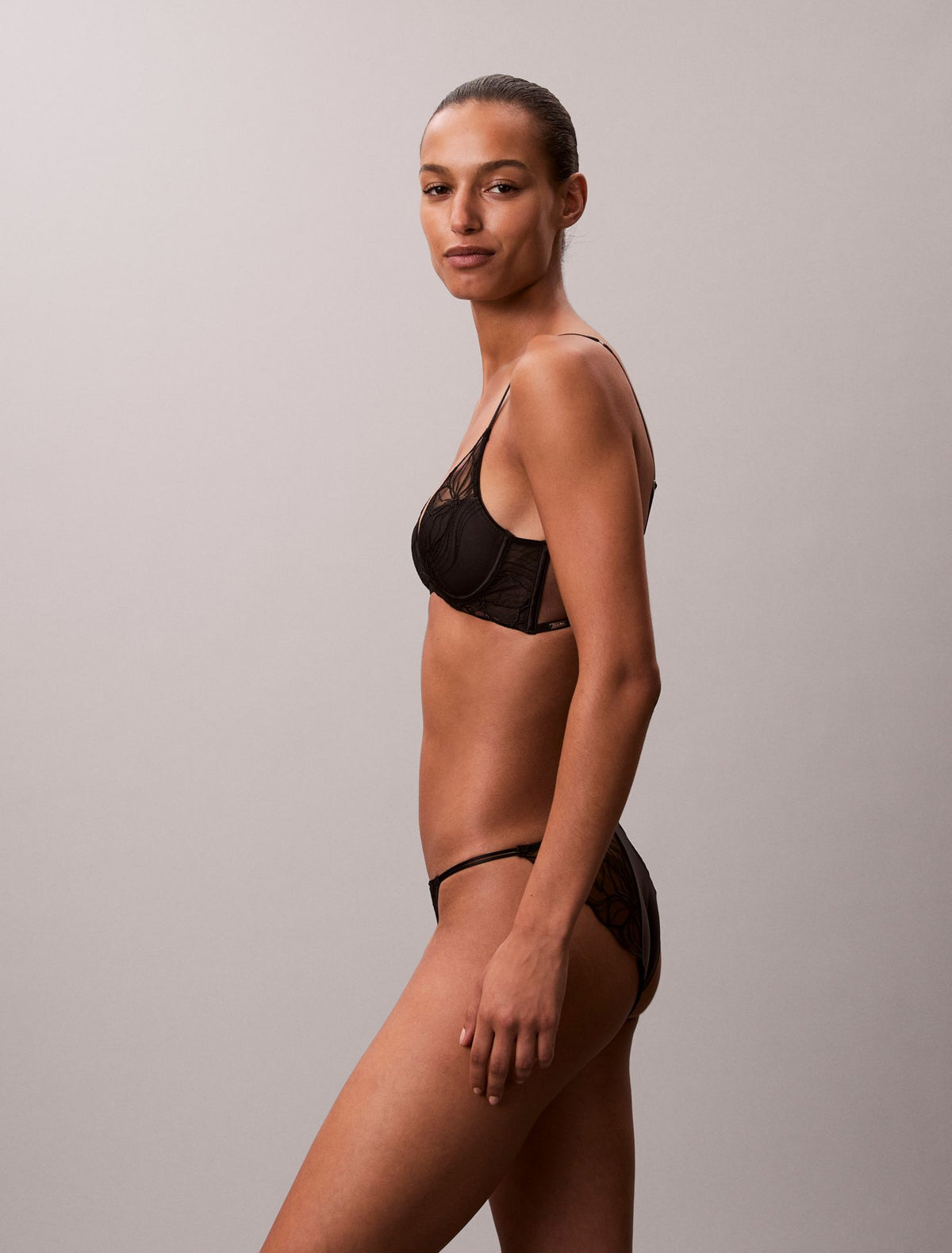 Calvin Klein CK Black Floral Lace Bikini