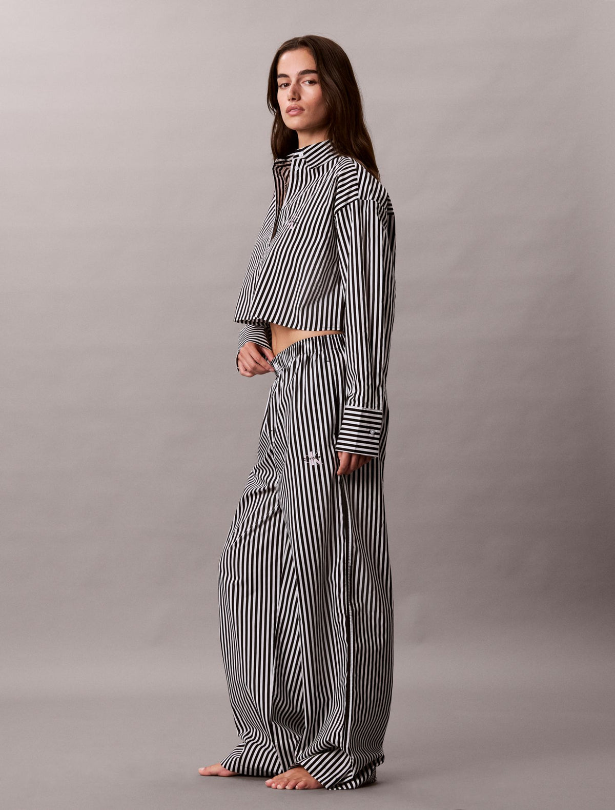 Calvin Klein Cotton Poplin Cropped Sleep Shirt