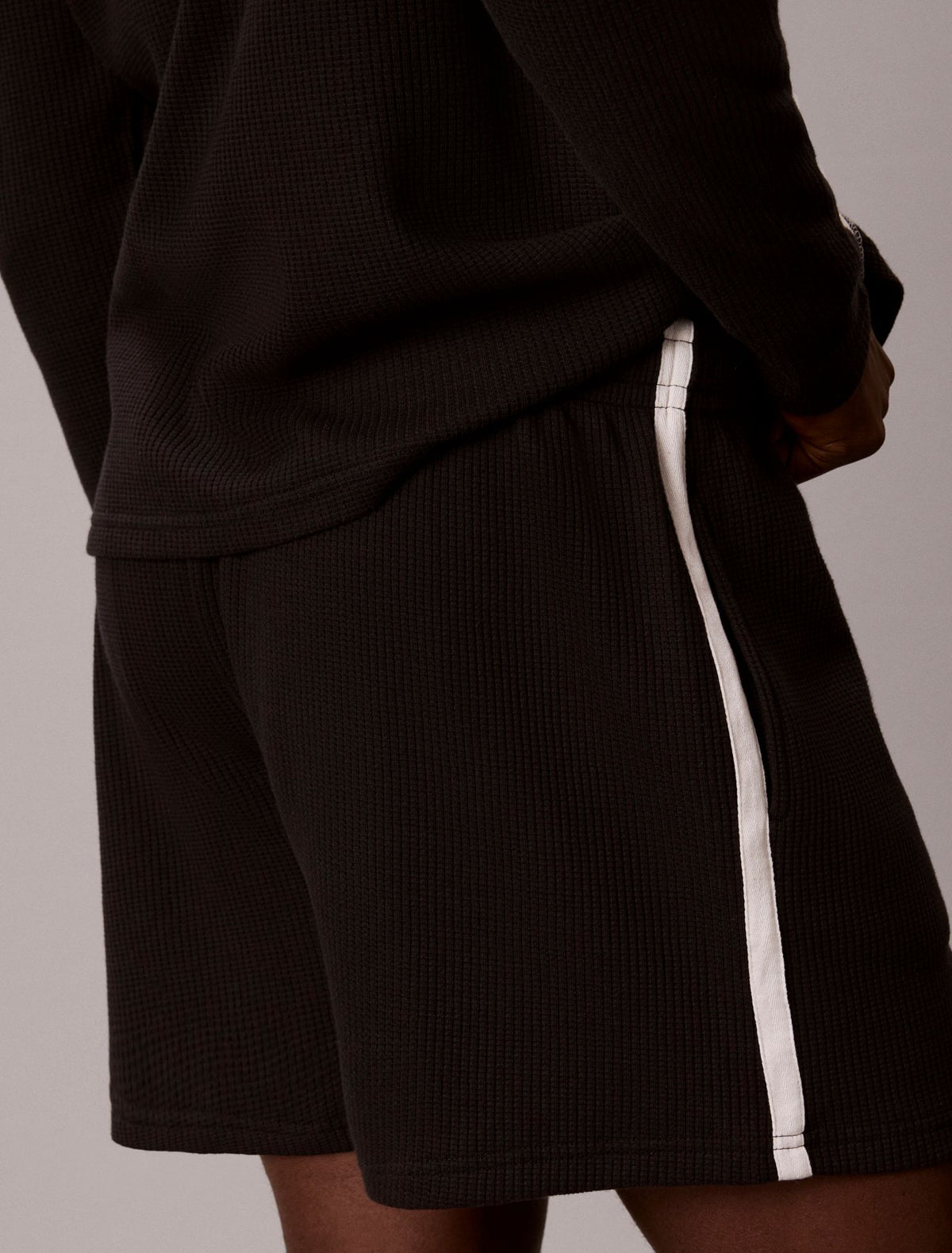 Calvin Klein Brushed Waffle Long Sleeve Sleep Tee