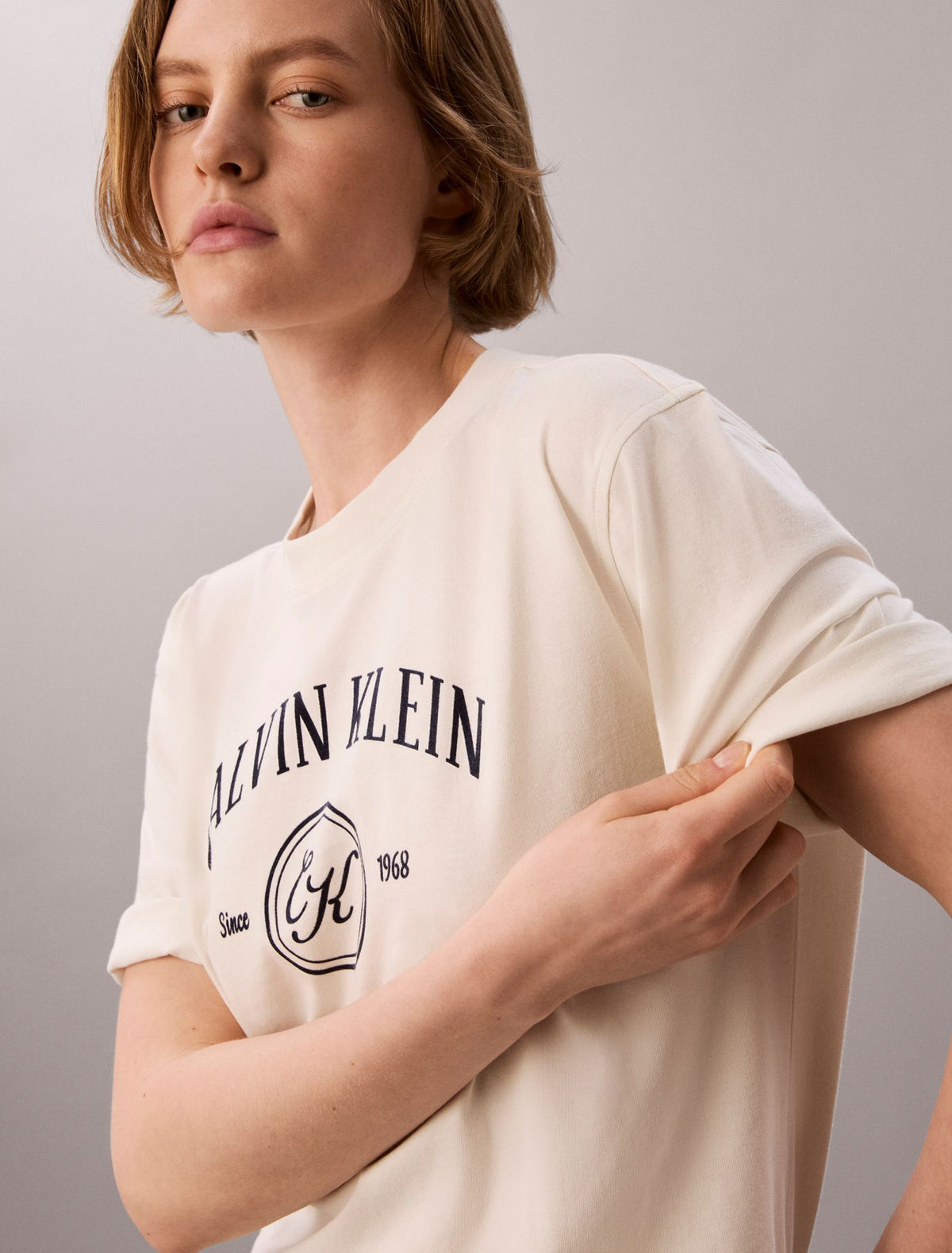 Calvin Klein Arch Varsity Logo Graphic Relaxed T-Shirt
