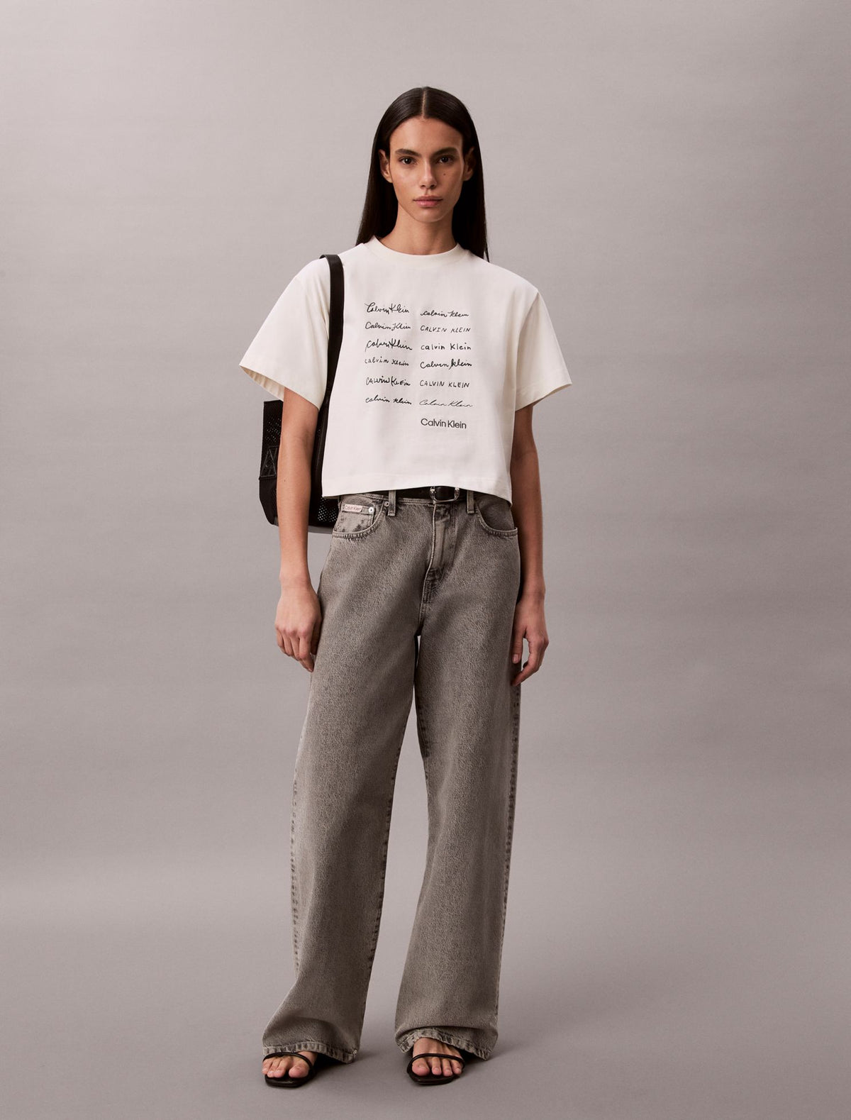 Calvin Klein Logo Font Graphic Boxy T-Shirt