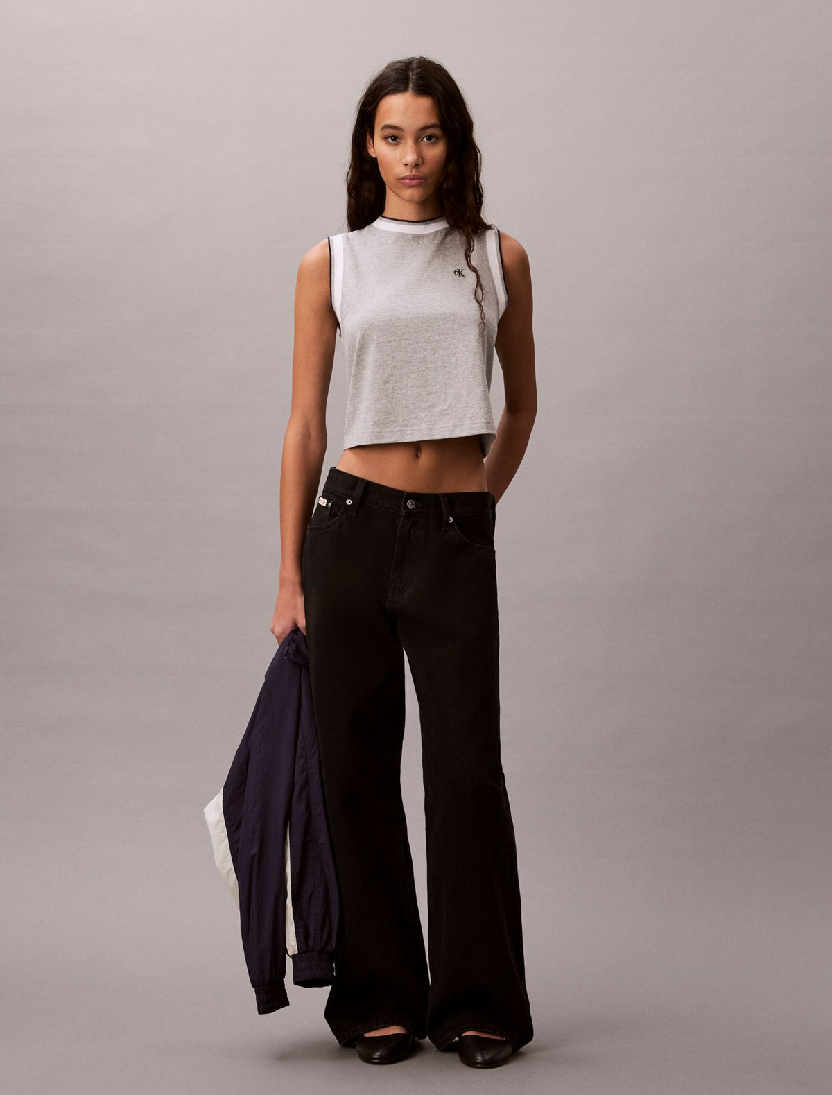 Calvin Klein Monogram Cropped Muscle Tank