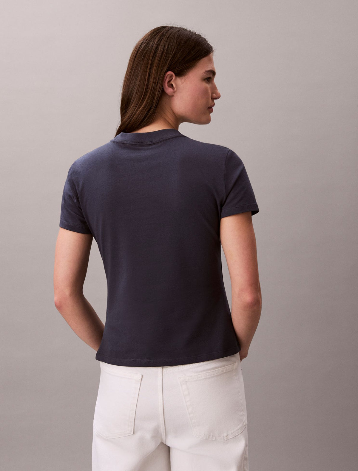Calvin Klein Raised Script Logo Graphic Slim T-Shirt