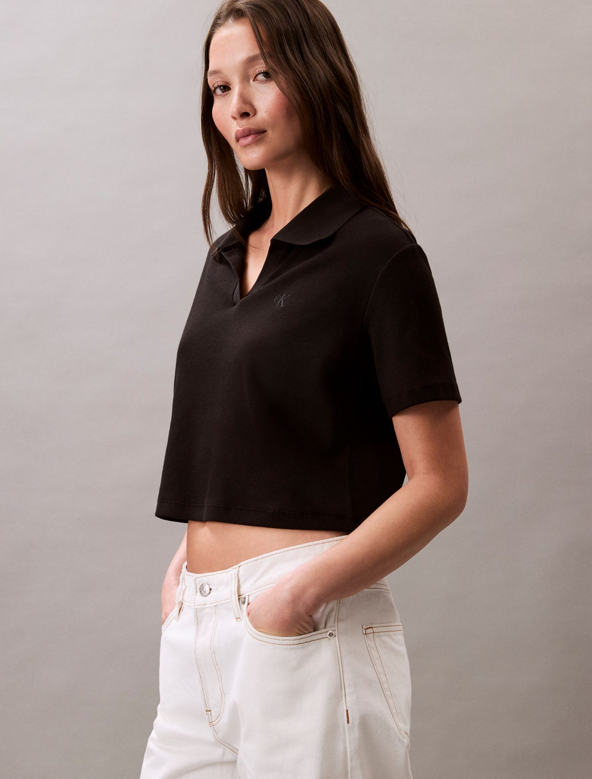 Calvin Klein Cotton Contour Rib Polo T-Shirt