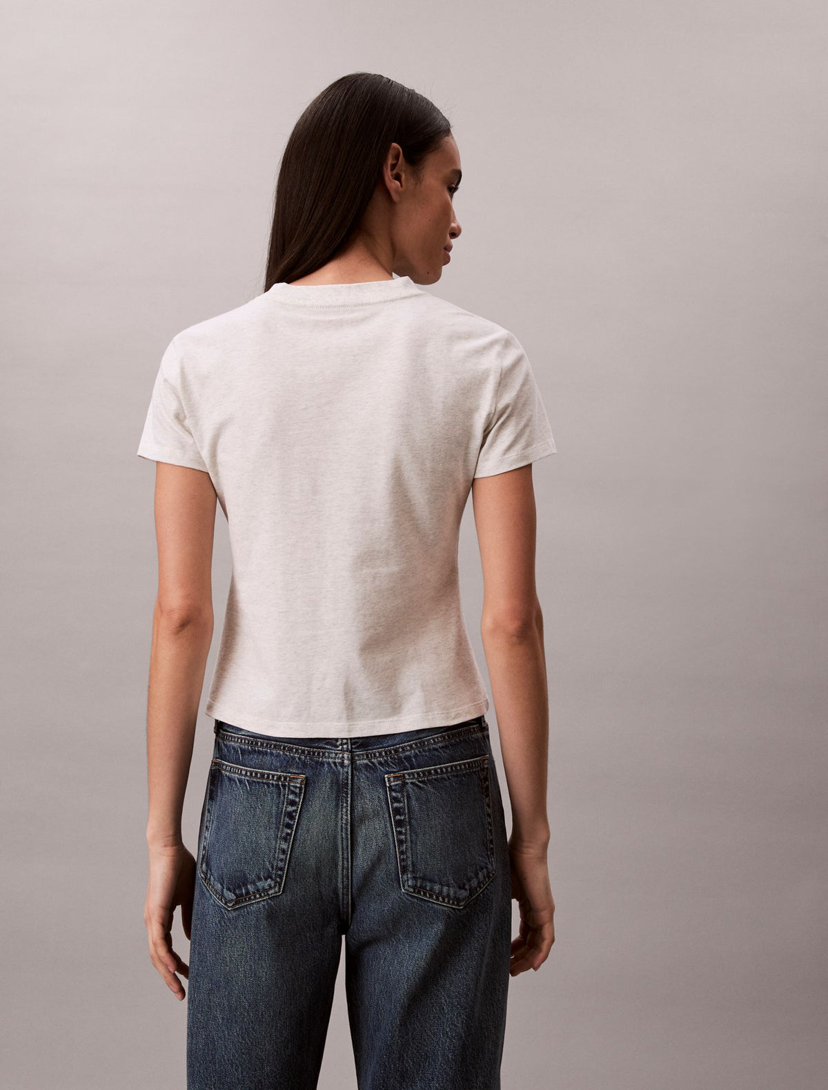 Calvin Klein Flower Logo Graphic Slim T-Shirt