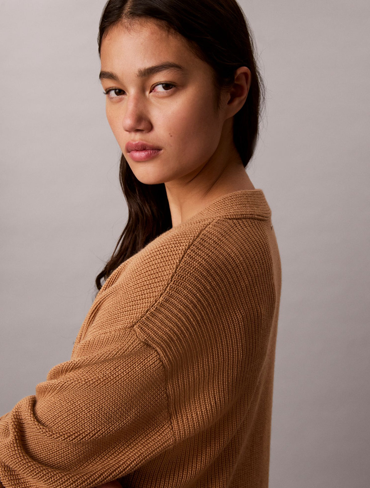 Calvin Klein Merino Wool Blend Duster Cardigan