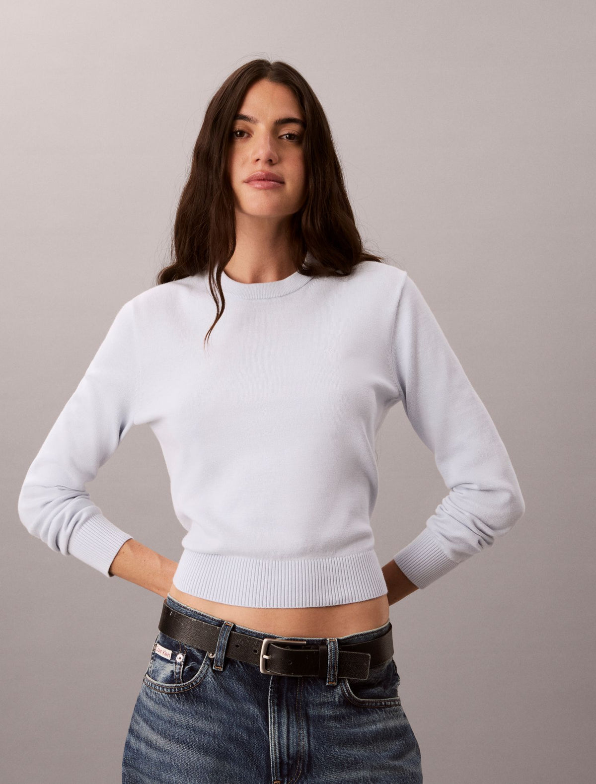 Calvin Klein Smooth Cotton Crewneck Sweater