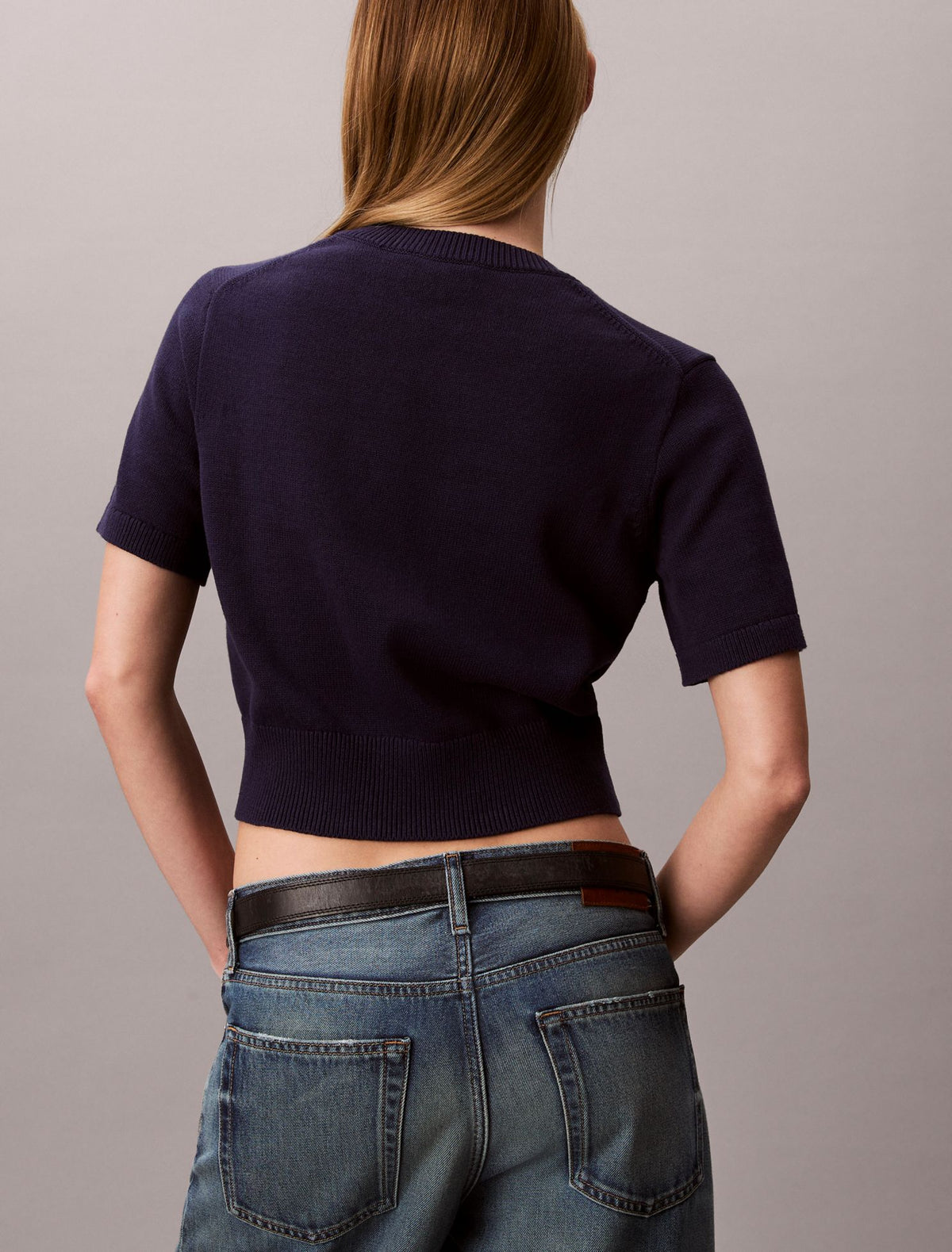 Calvin Klein Monogram Cropped Sweater