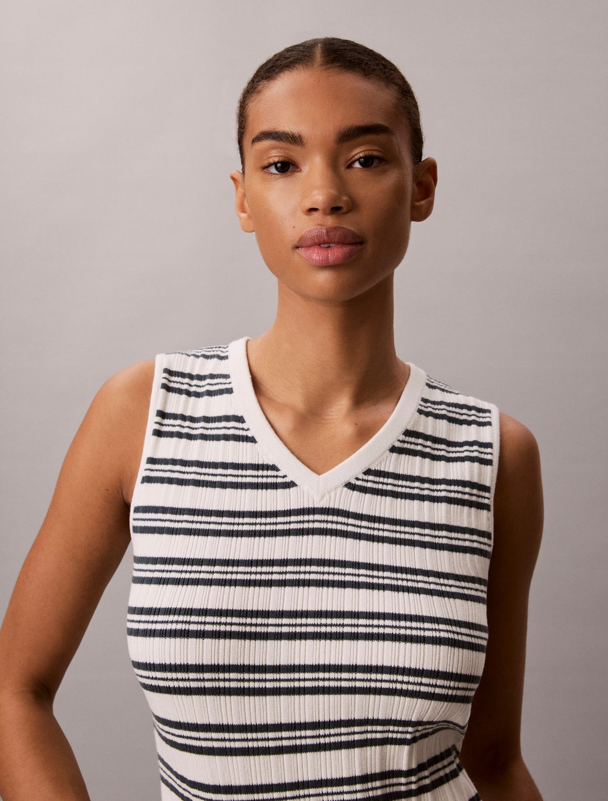 Calvin Klein Rib V-Neck Tank Top