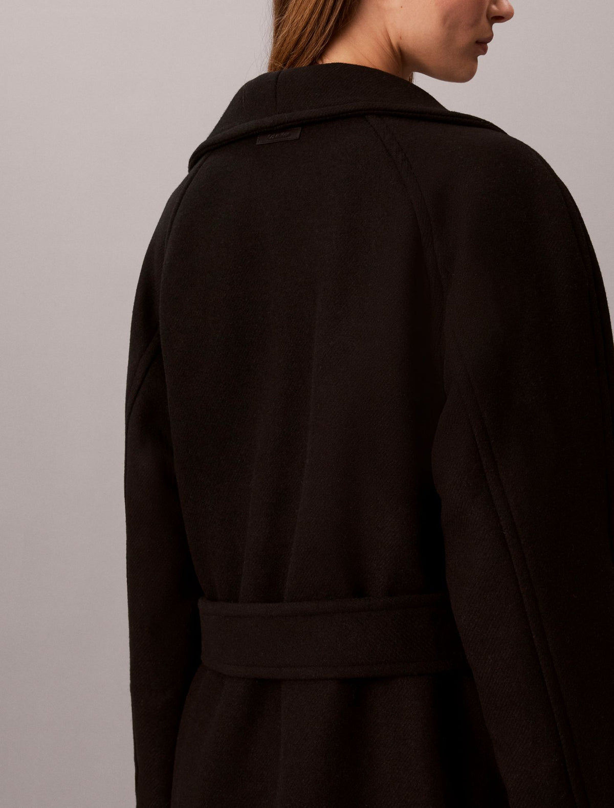 Calvin Klein Wool Blend Funnel Neck Coat