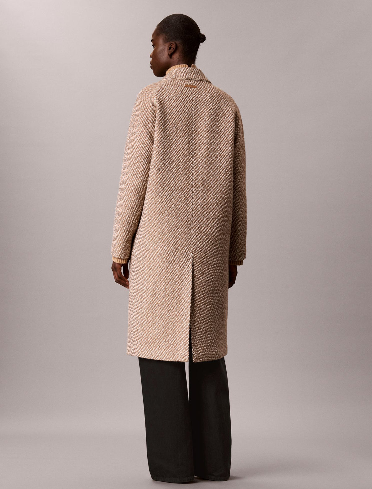 Calvin Klein Relaxed Wool Blend Peacoat