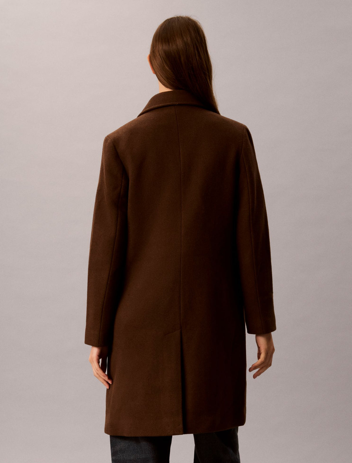 Calvin Klein Wool Blend Tailored Coat