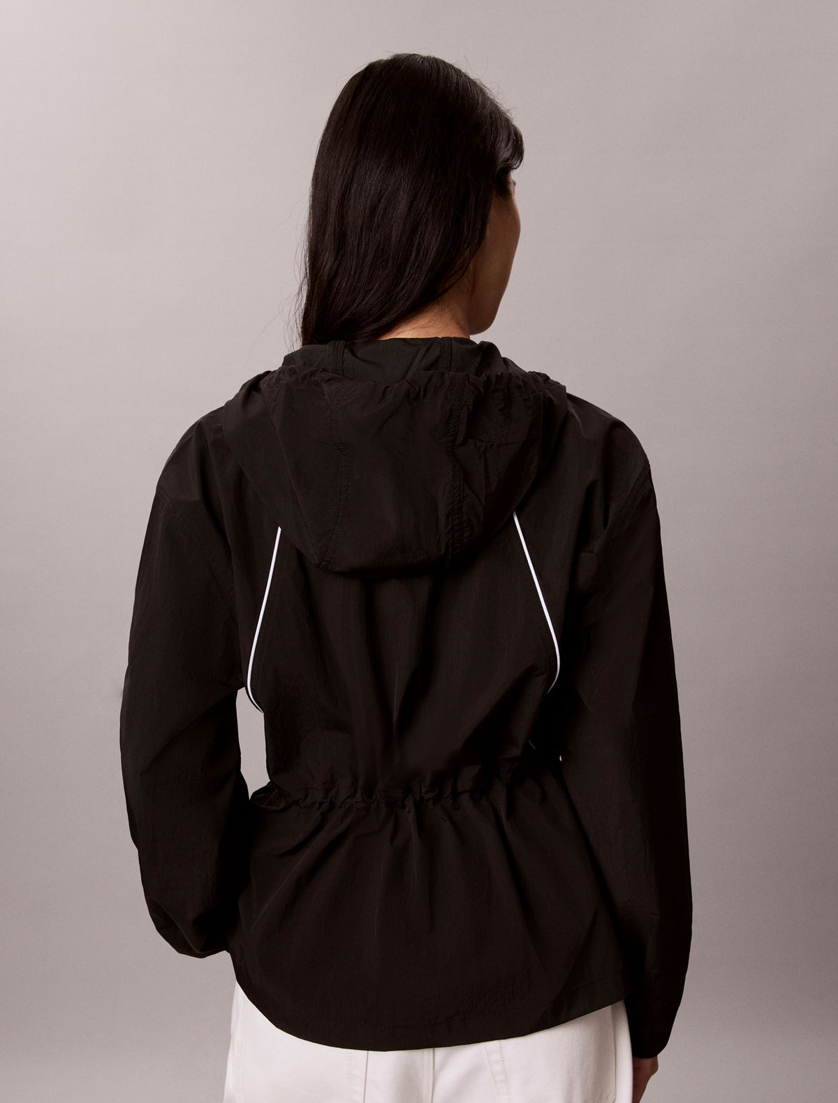 Calvin Klein Lightweight Cinch Waist Windbreaker Jacket