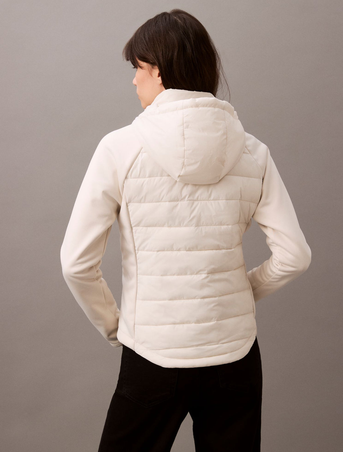 Calvin Klein Mixed Media Puffer Jacket