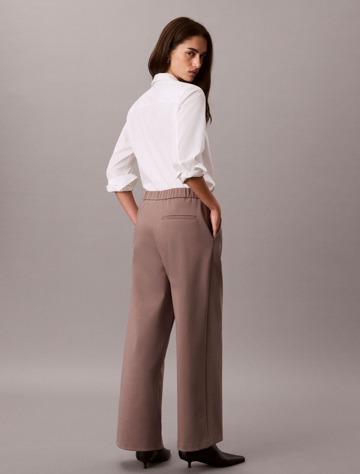 Calvin Klein Ponte Wide Leg Pants