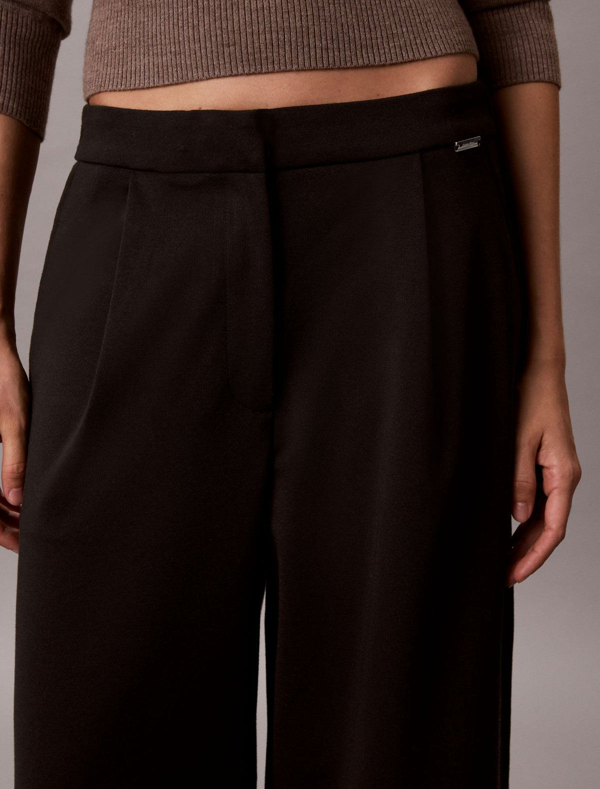 Calvin Klein Ponte Wide Leg Pants