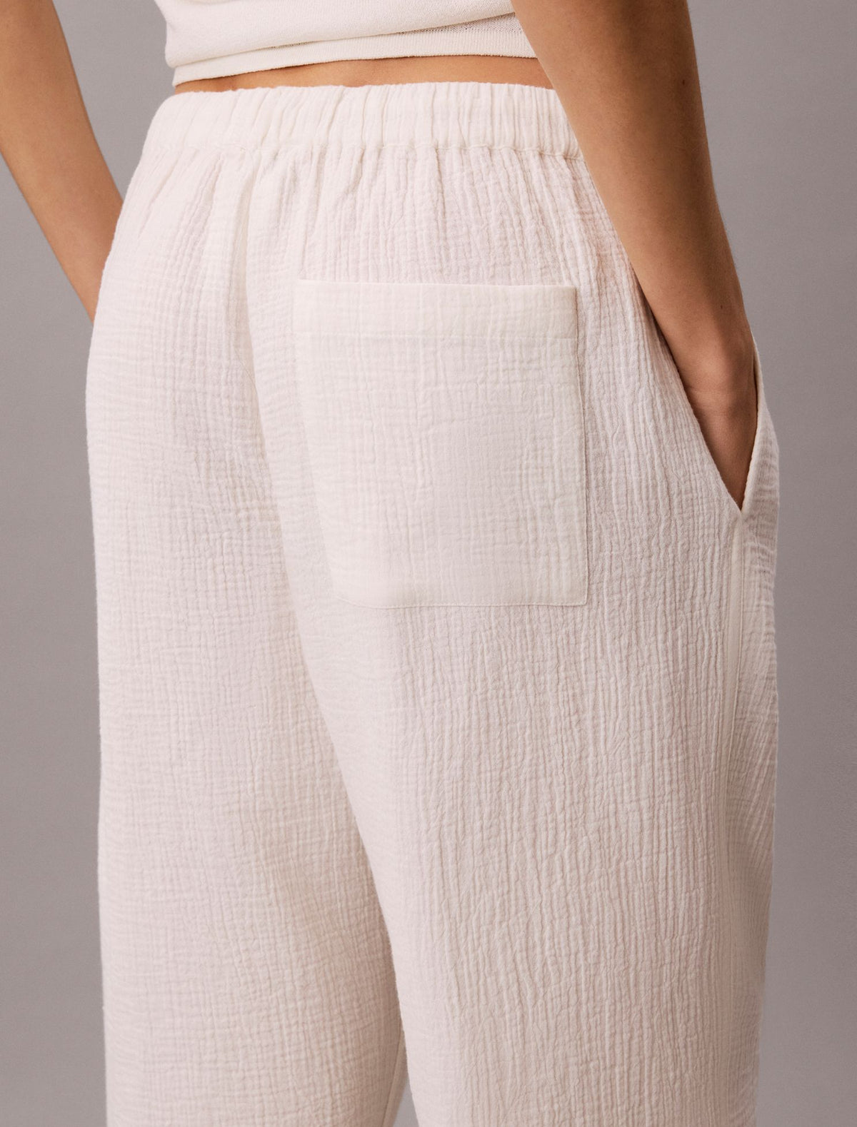 Calvin Klein Double Gauze Pull-On Pants