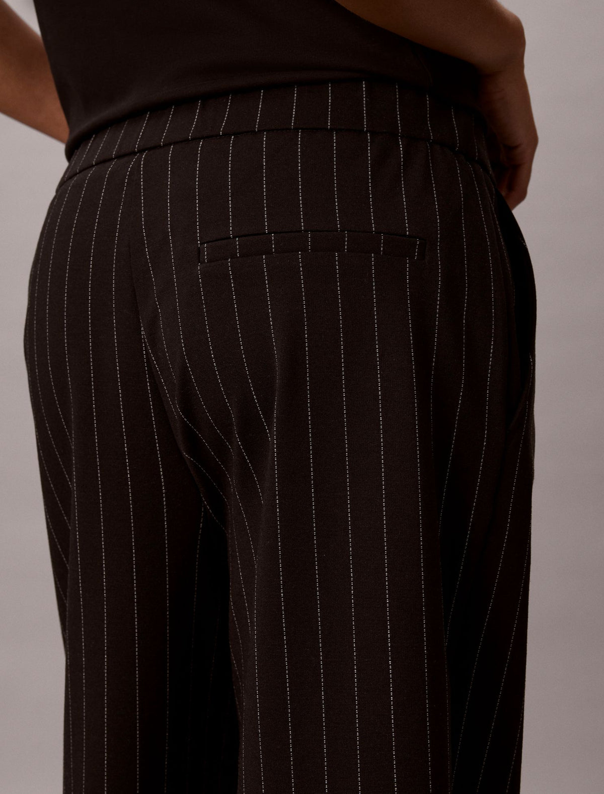 Calvin Klein Ponte Stripe Wide Leg Pants