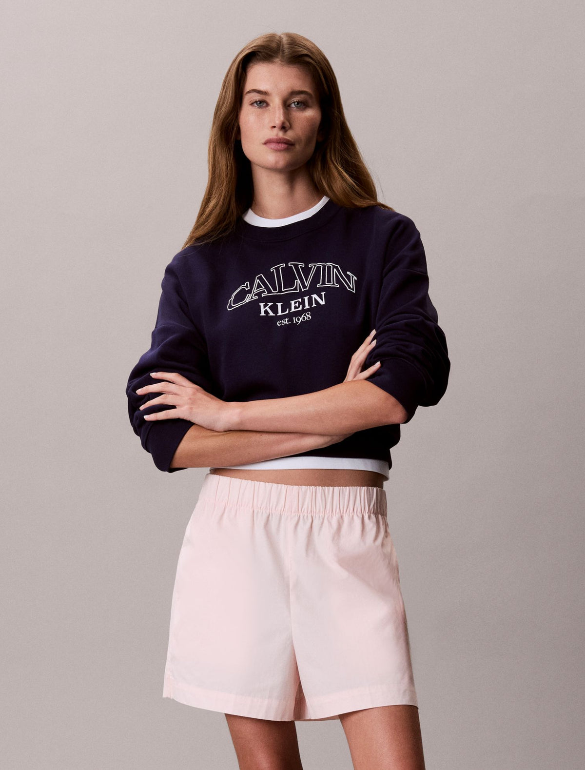 Calvin Klein Cotton Poplin Pull-On Shorts