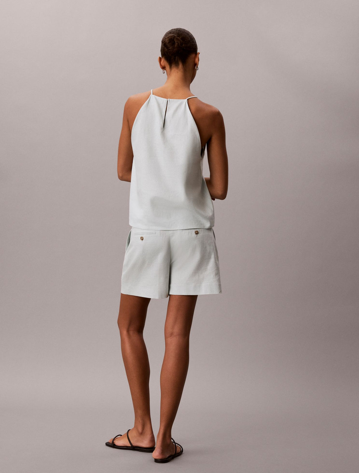 Calvin Klein Linen Blend Tailored Shorts