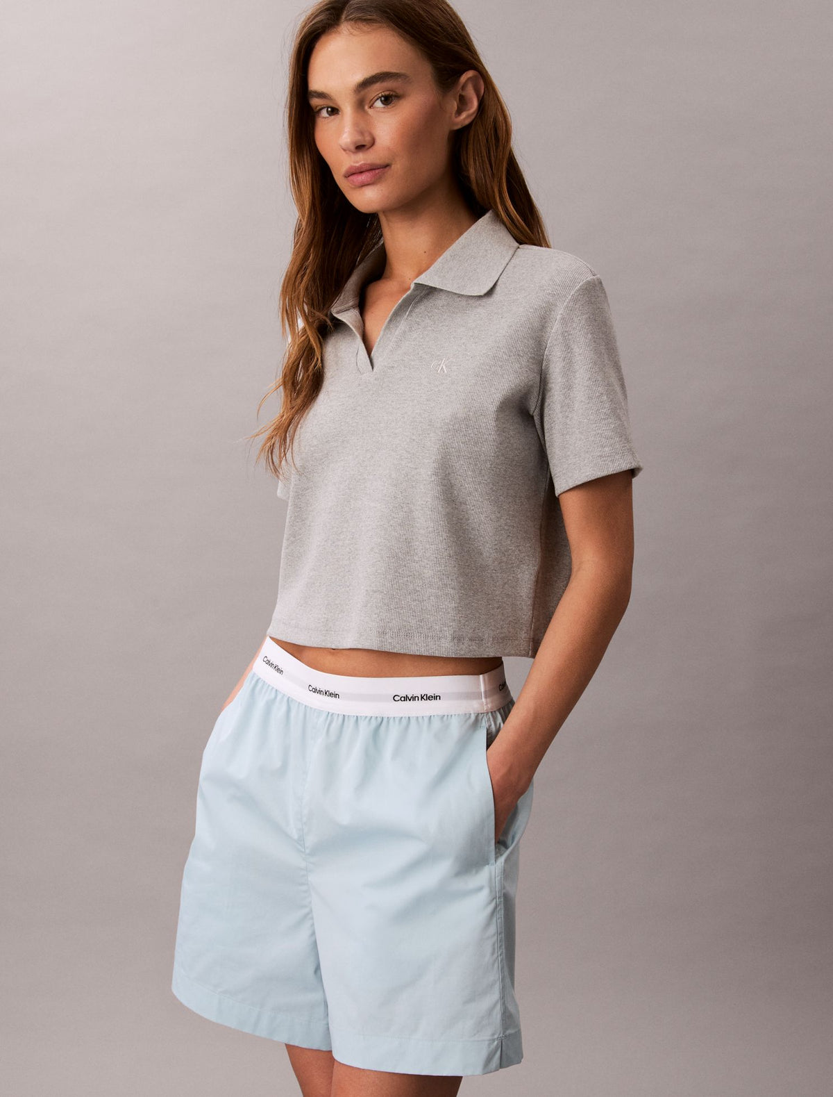 Calvin Klein Logo Waistband Cotton Shorts