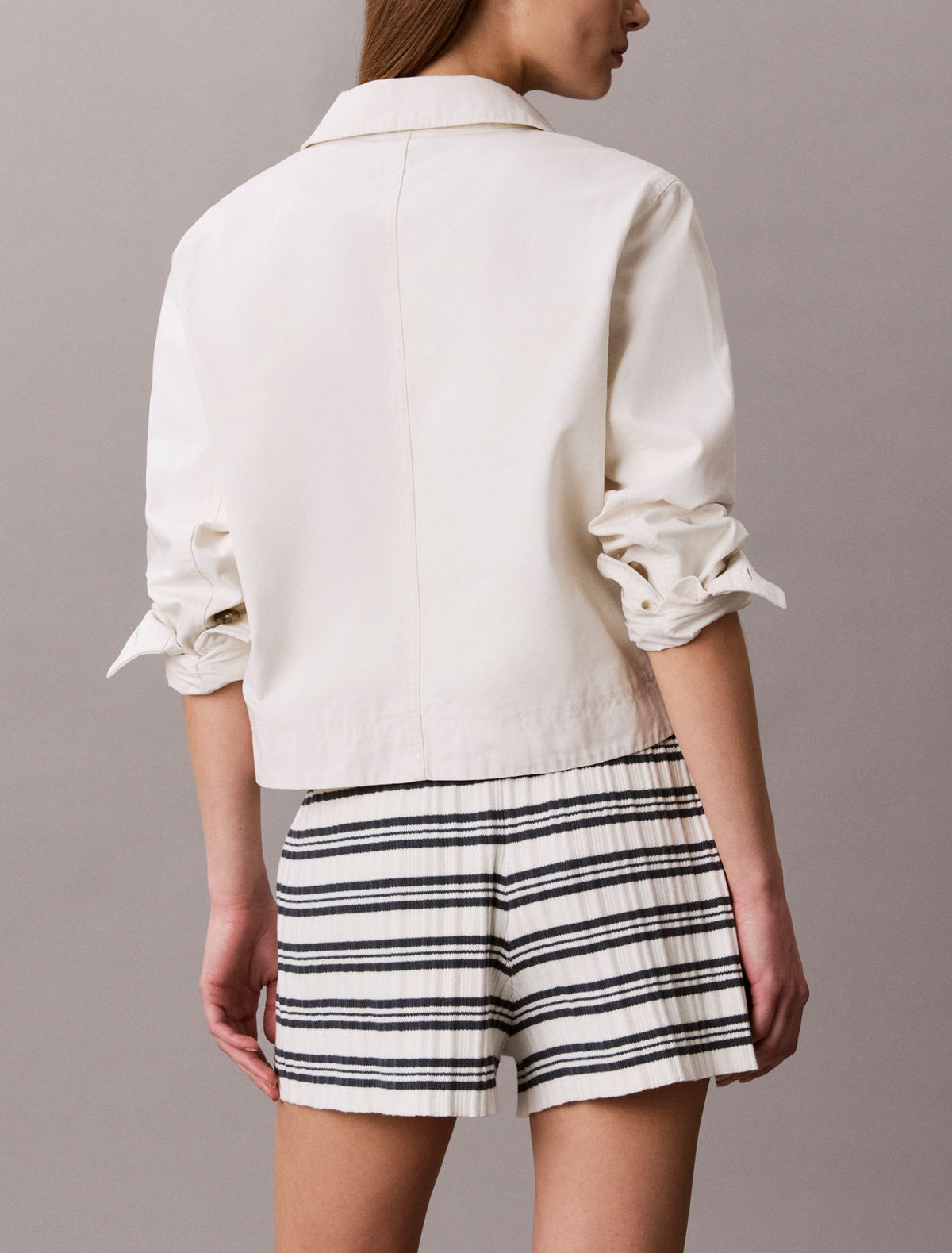 Calvin Klein Stripe Rib Pull-On Shorts