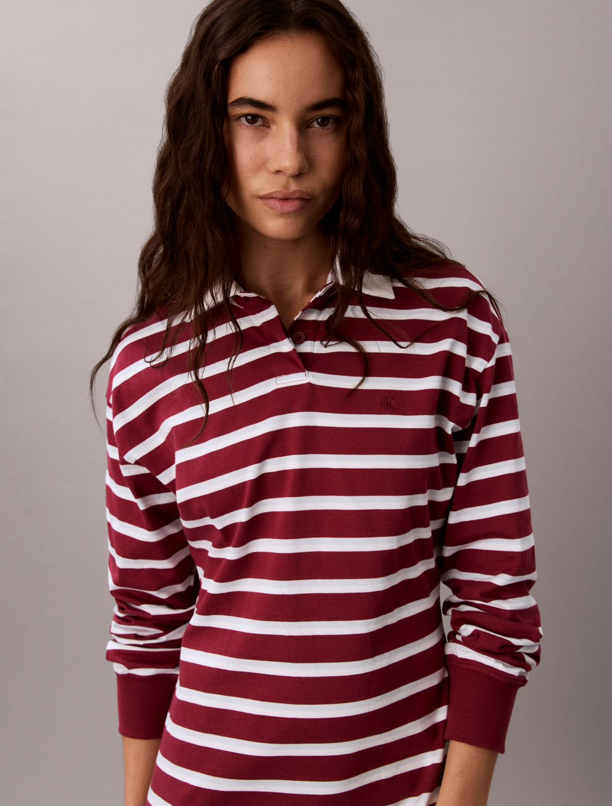 Calvin Klein Striped Rugby Polo Mini Dress