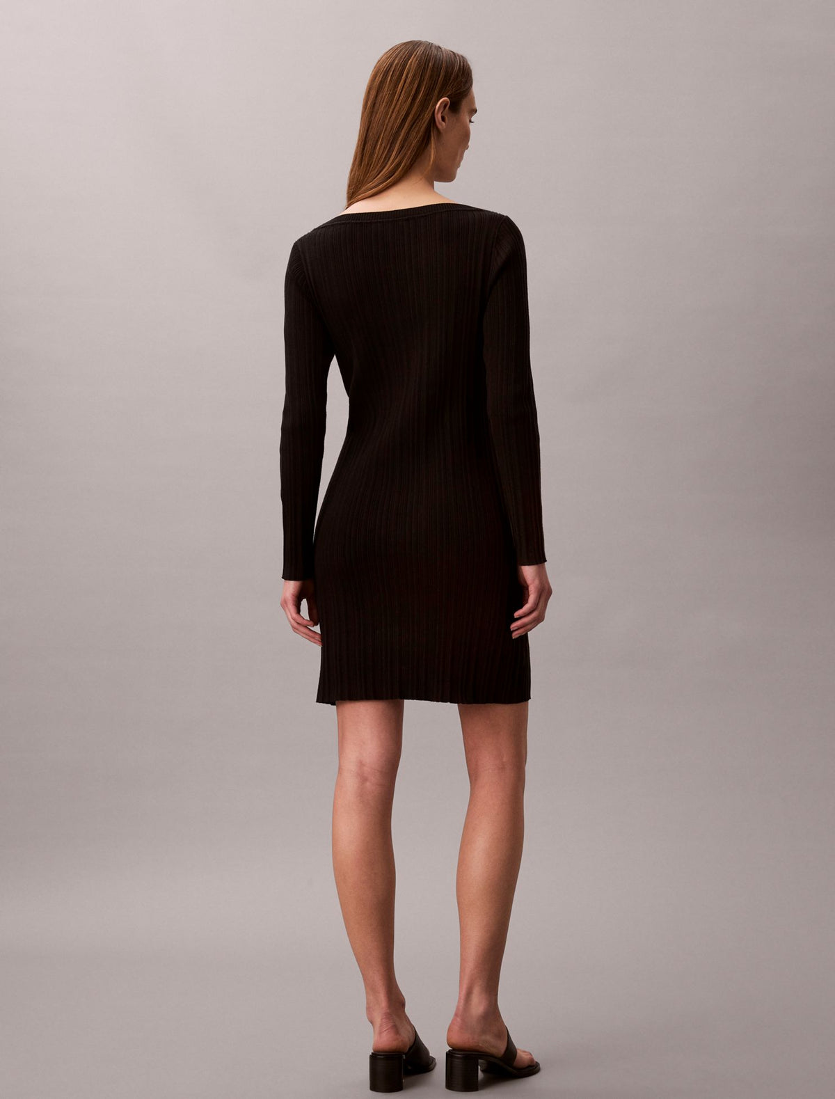 Calvin Klein Long Sleeve Rib Mini Dress