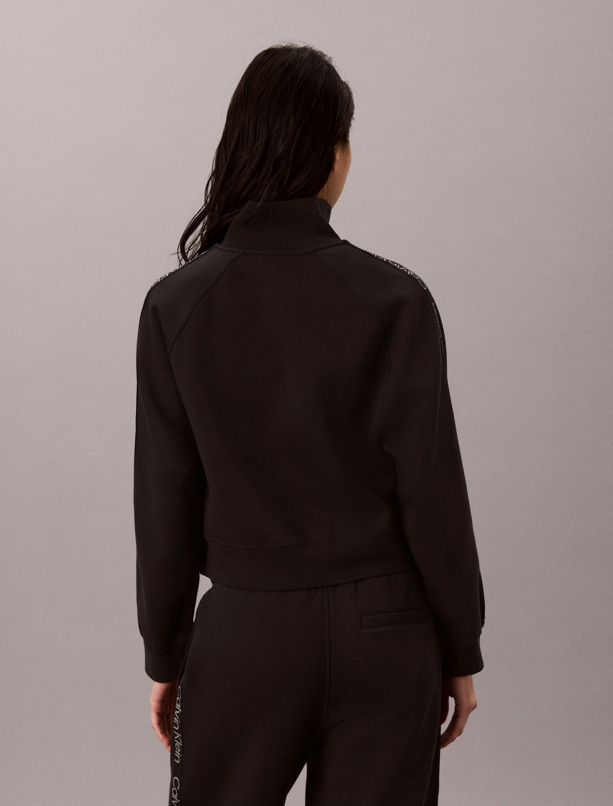 Calvin Klein Logo Tape Fleece 1/4 Zip Sweatshirt