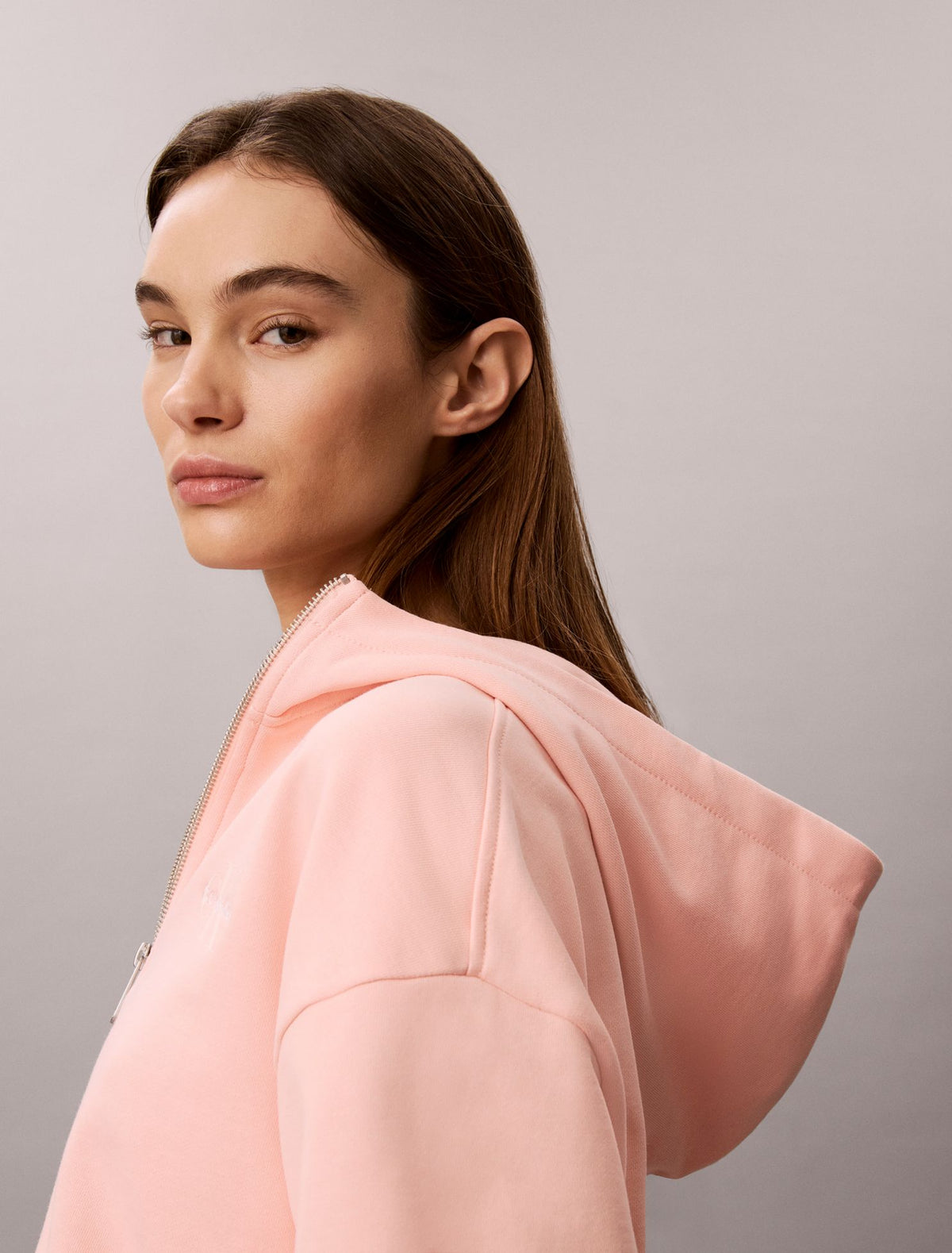 Calvin Klein Monologo Terry Cropped Hoodie