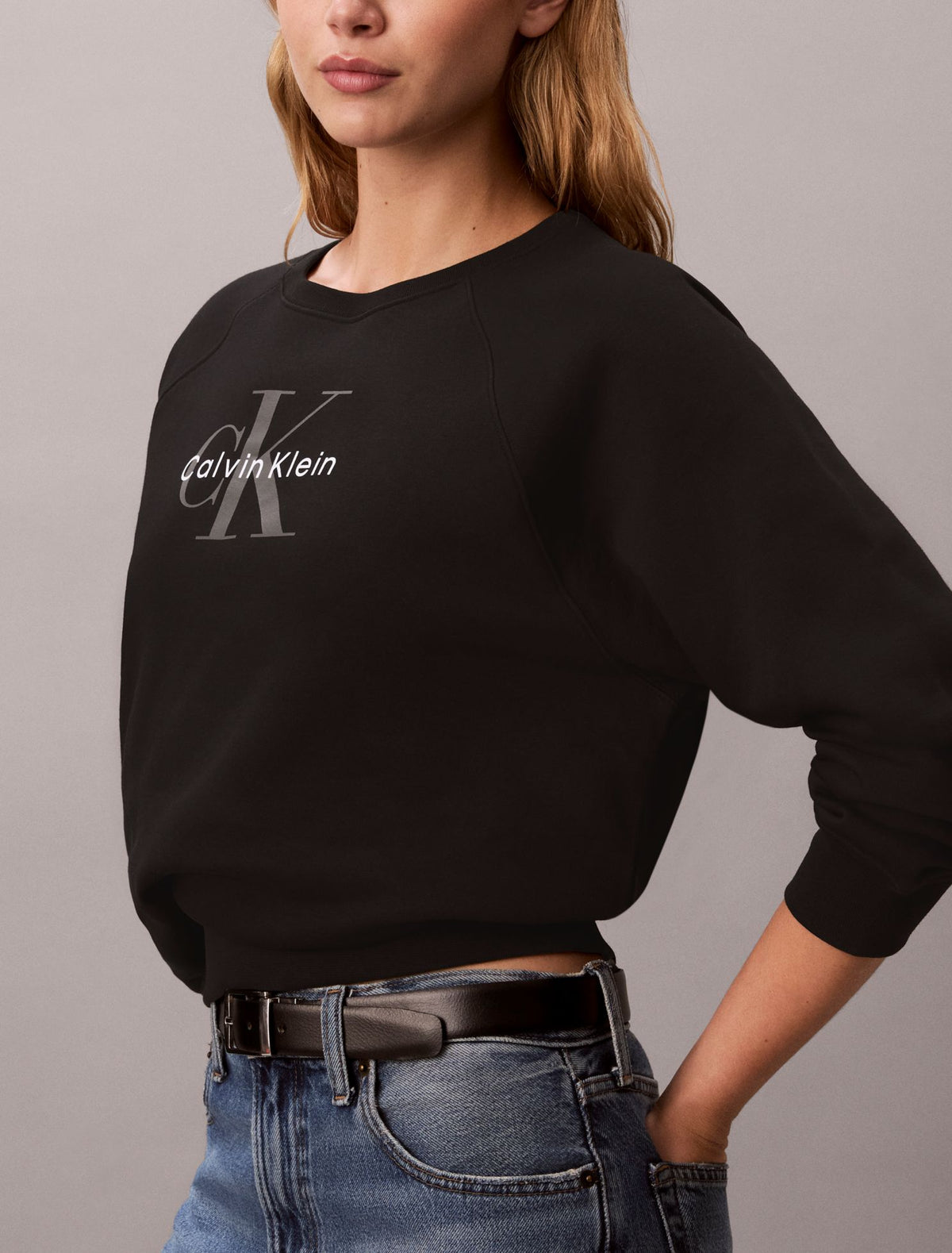 Calvin Klein Monologo Fleece Relaxed Sweatshirt