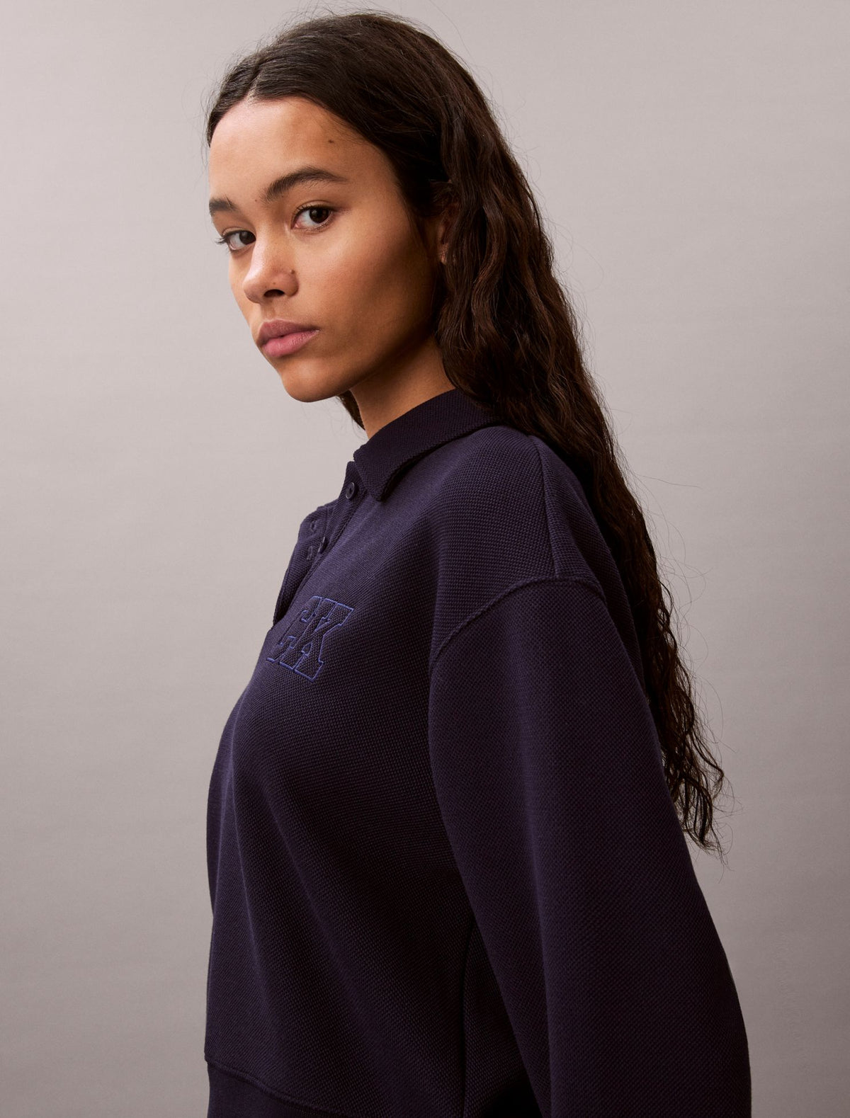 Calvin Klein Relaxed CK Polo Sweatshirt