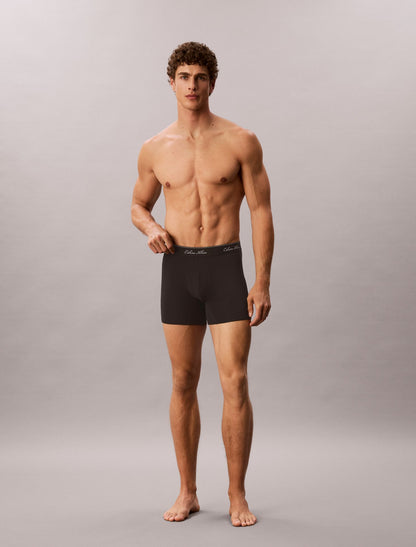 Calvin Klein Icon Cotton Stretch Script 3-Pack Boxer Brief