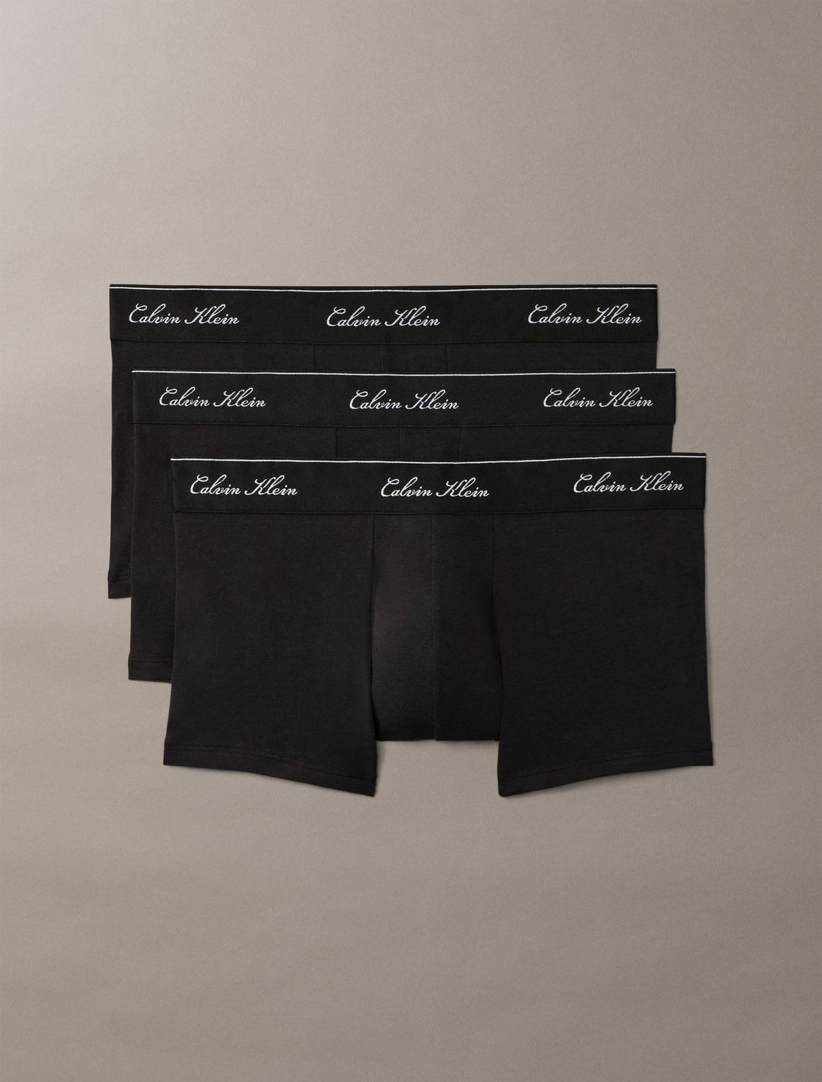 Calvin Klein Icon Cotton Stretch Script 3-Pack Low Rise Trunk