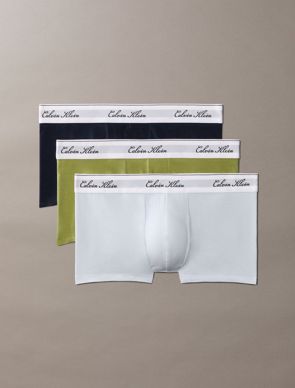 Calvin Klein Icon Cotton Stretch Script 3-Pack Low Rise Trunk