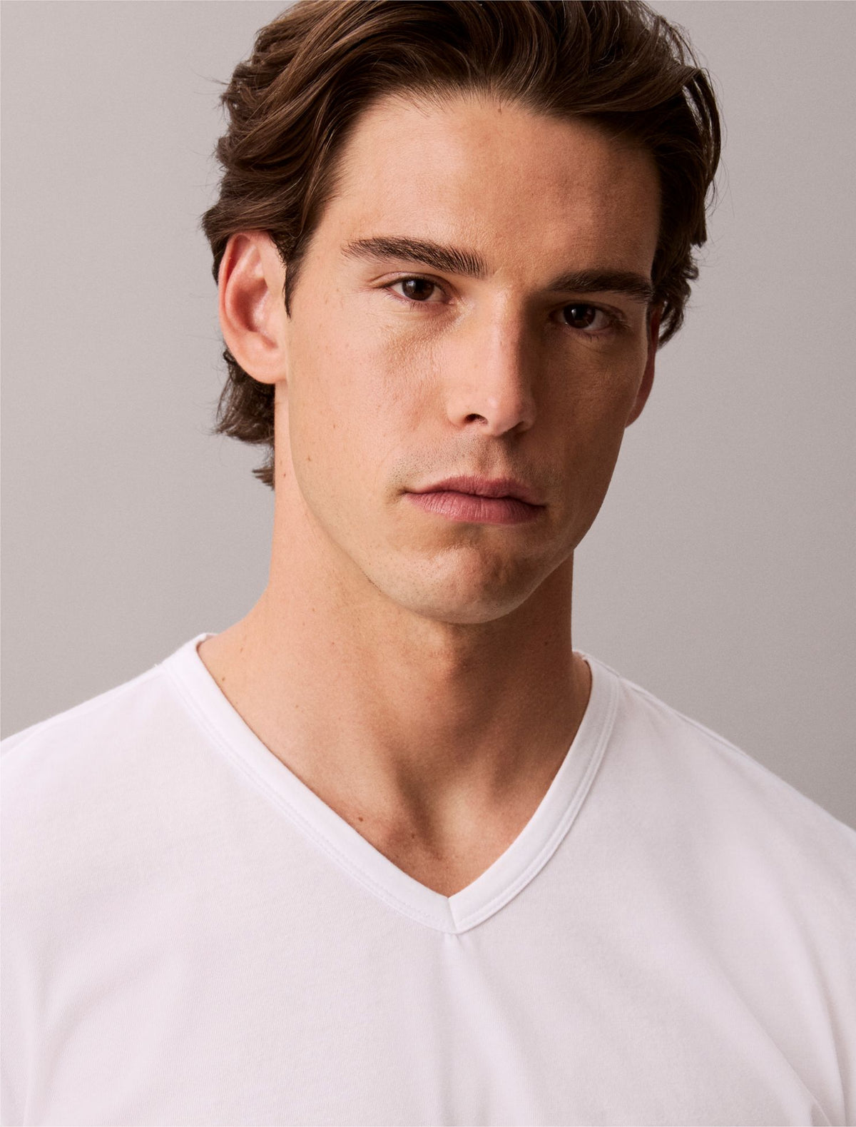 Calvin Klein Cotton Stretch Blend 3-Pack Slim Fit V-Neck T-Shirt