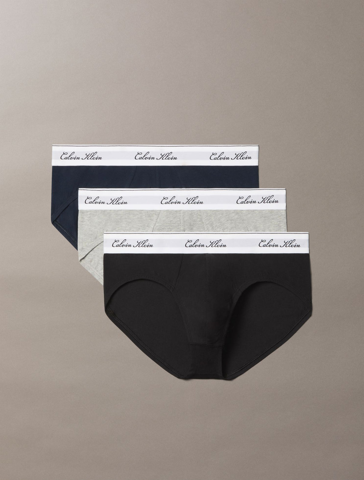 Calvin Klein Icon Cotton Stretch Script 3-Pack Hip Brief