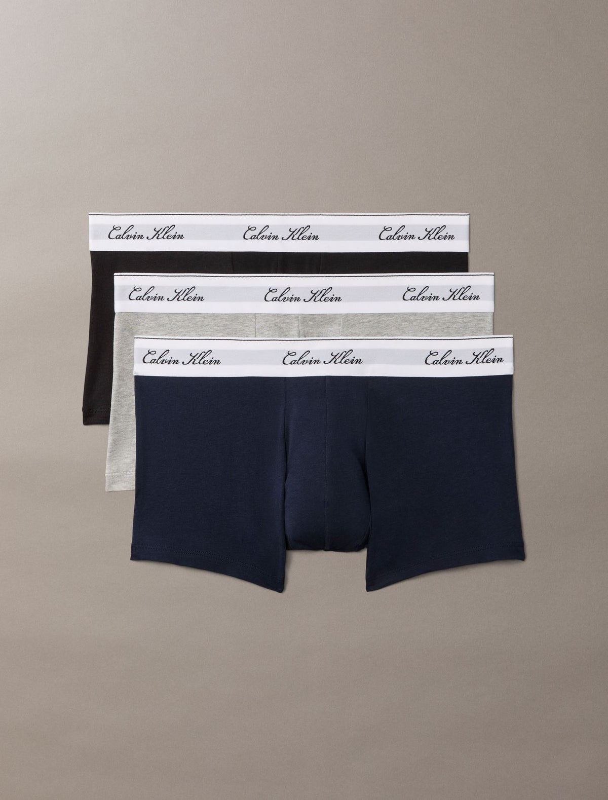 Calvin Klein Icon Cotton Stretch Script 3-Pack Low Rise Trunk