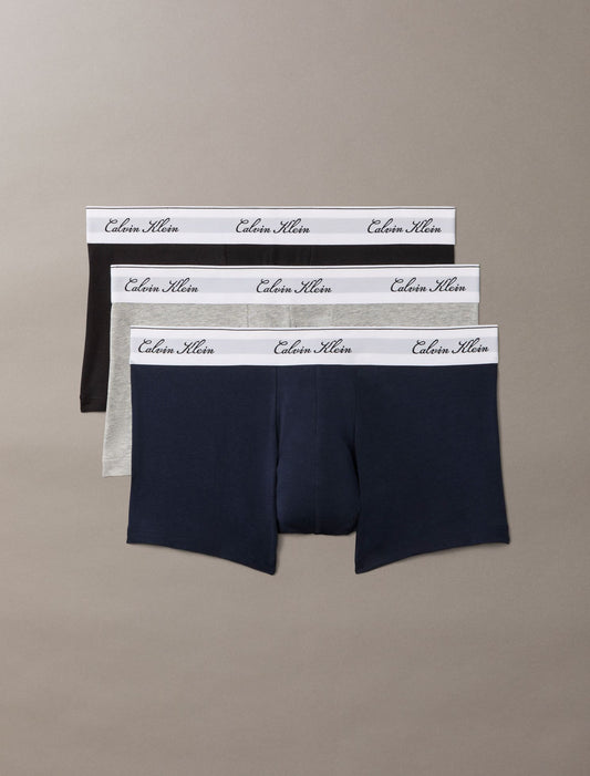 Calvin Klein Icon Cotton Stretch Script 3-Pack Low Rise Trunk