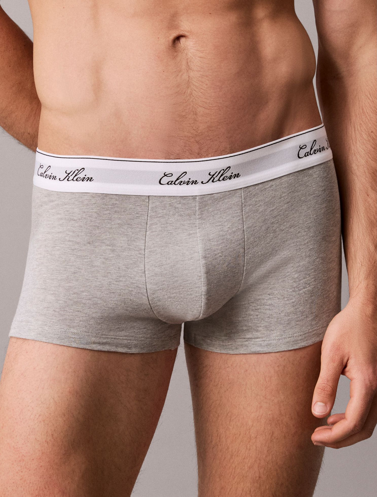 Calvin Klein Icon Cotton Stretch Script 3-Pack Low Rise Trunk