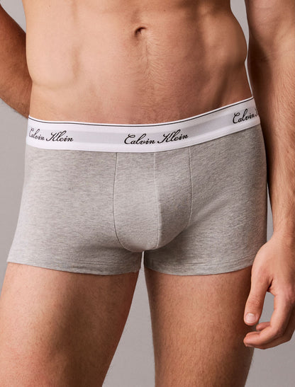 Calvin Klein Icon Cotton Stretch Script 3-Pack Low Rise Trunk