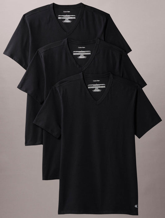 Calvin Klein Cotton Stretch Blend 3-Pack Slim Fit V-Neck T-Shirt