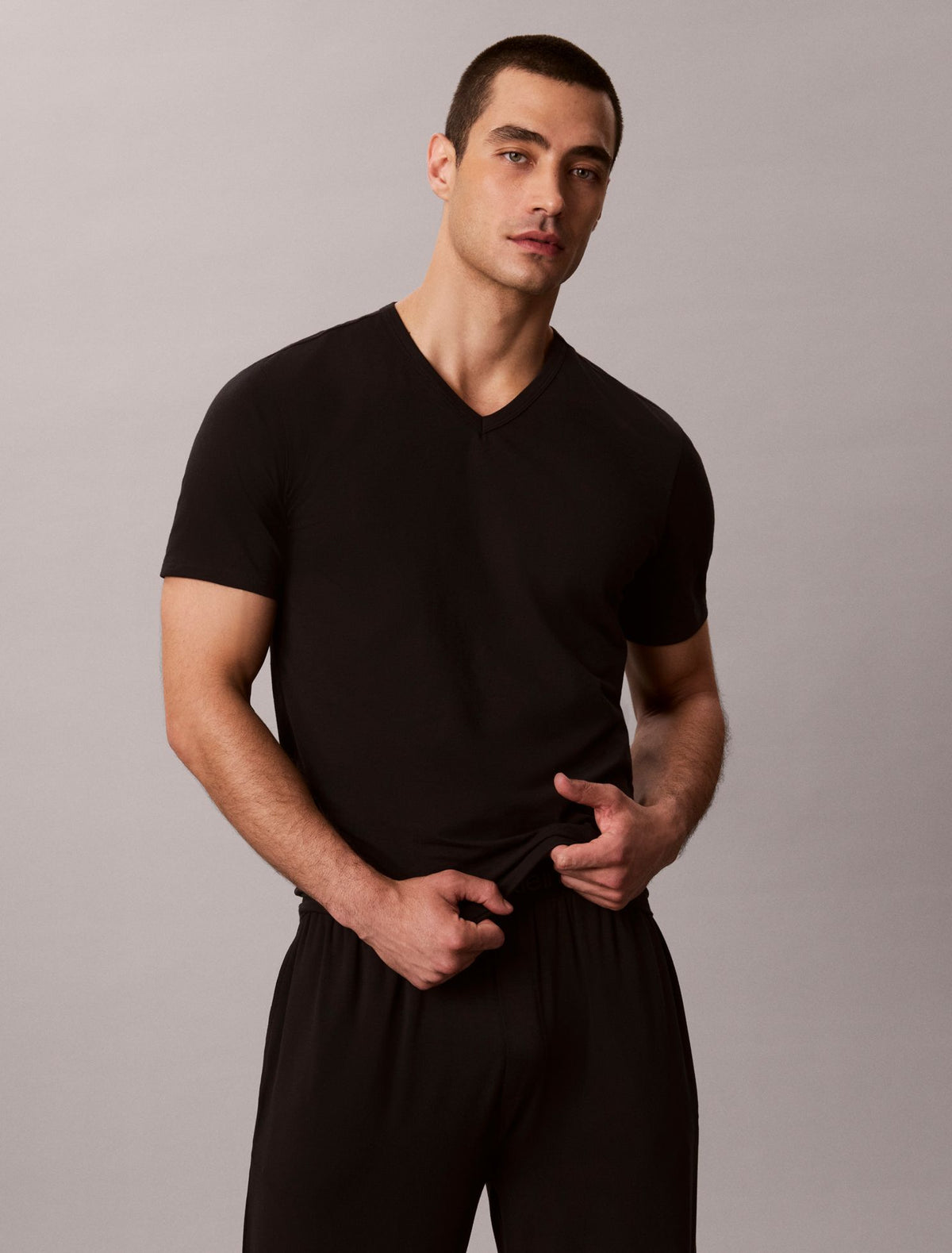 Calvin Klein Cotton Stretch Blend 3-Pack Slim Fit V-Neck T-Shirt