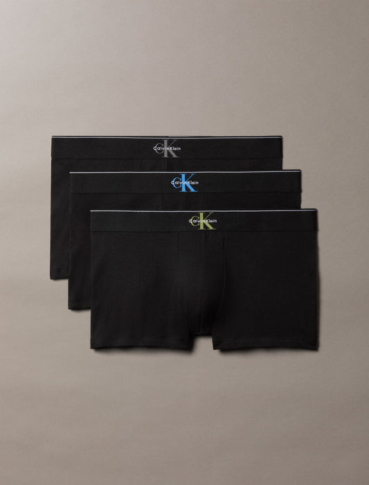 Calvin Klein Graphic Monogram Cotton Stretch 3-Pack Trunk