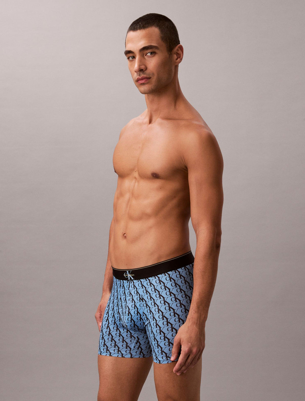 Calvin Klein Graphic Monogram Microfiber Stretch Boxer Brief