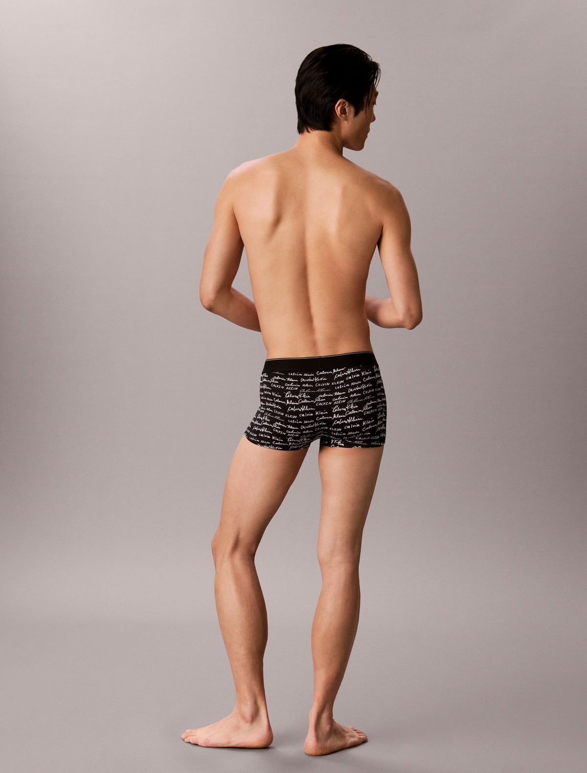 Calvin Klein Graphic Monogram Microfiber Stretch Low Rise Trunk