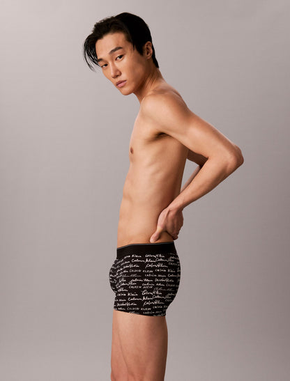 Calvin Klein Graphic Monogram Microfiber Stretch Low Rise Trunk